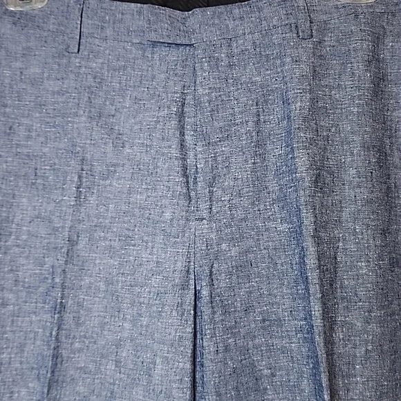 Banana Republic Mens Linen Blend Classic Fit  Blue White Trousers  Size 35 30 - Picture 2 of 11